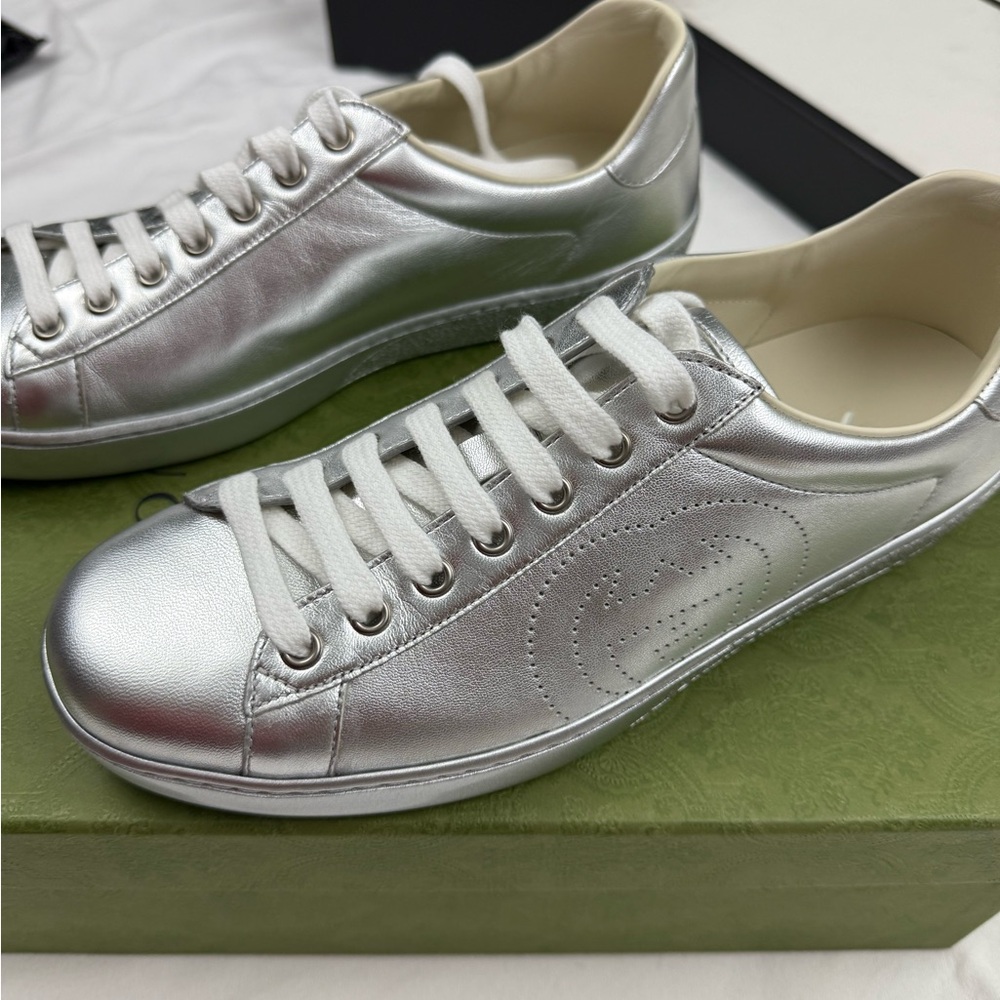 Silver Gucci Sneakers